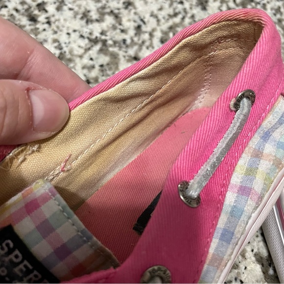 Sperry Bahama Pastel Plaid Boat Shoe Size 4(Y)/6(W) - Picture 12 of 13